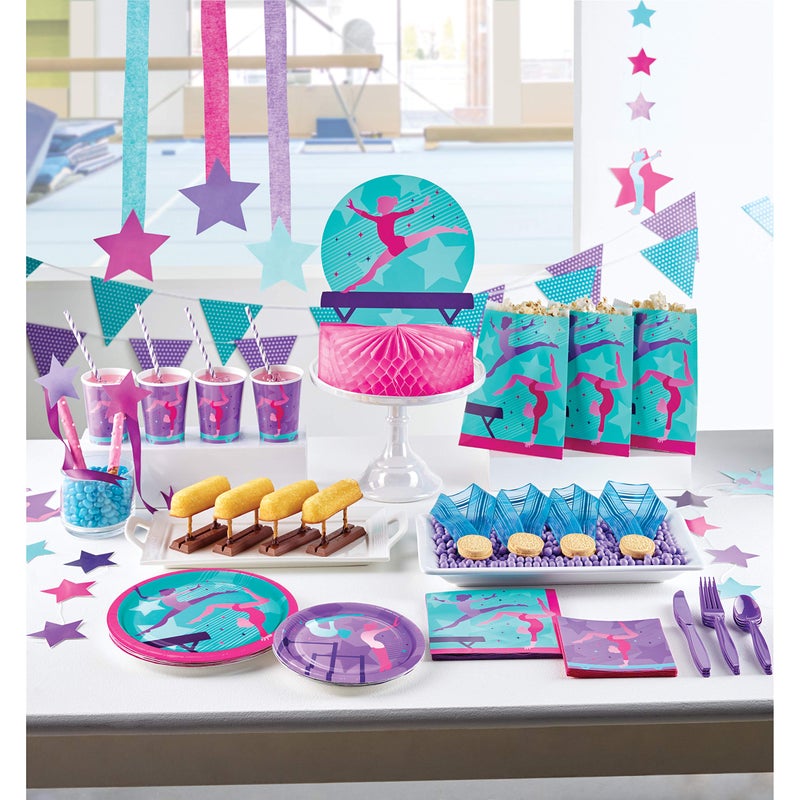 CREATIVE CONVERTING Gymnastics Party Dessert Plates, 8 ct - Image 3